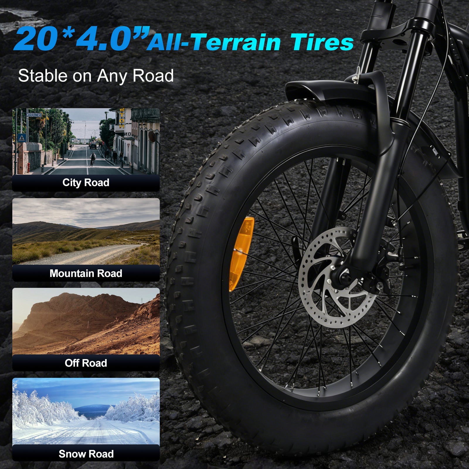 Zoonlai M22 1000W Retro Off-Road Electric Bike | Powerful All
