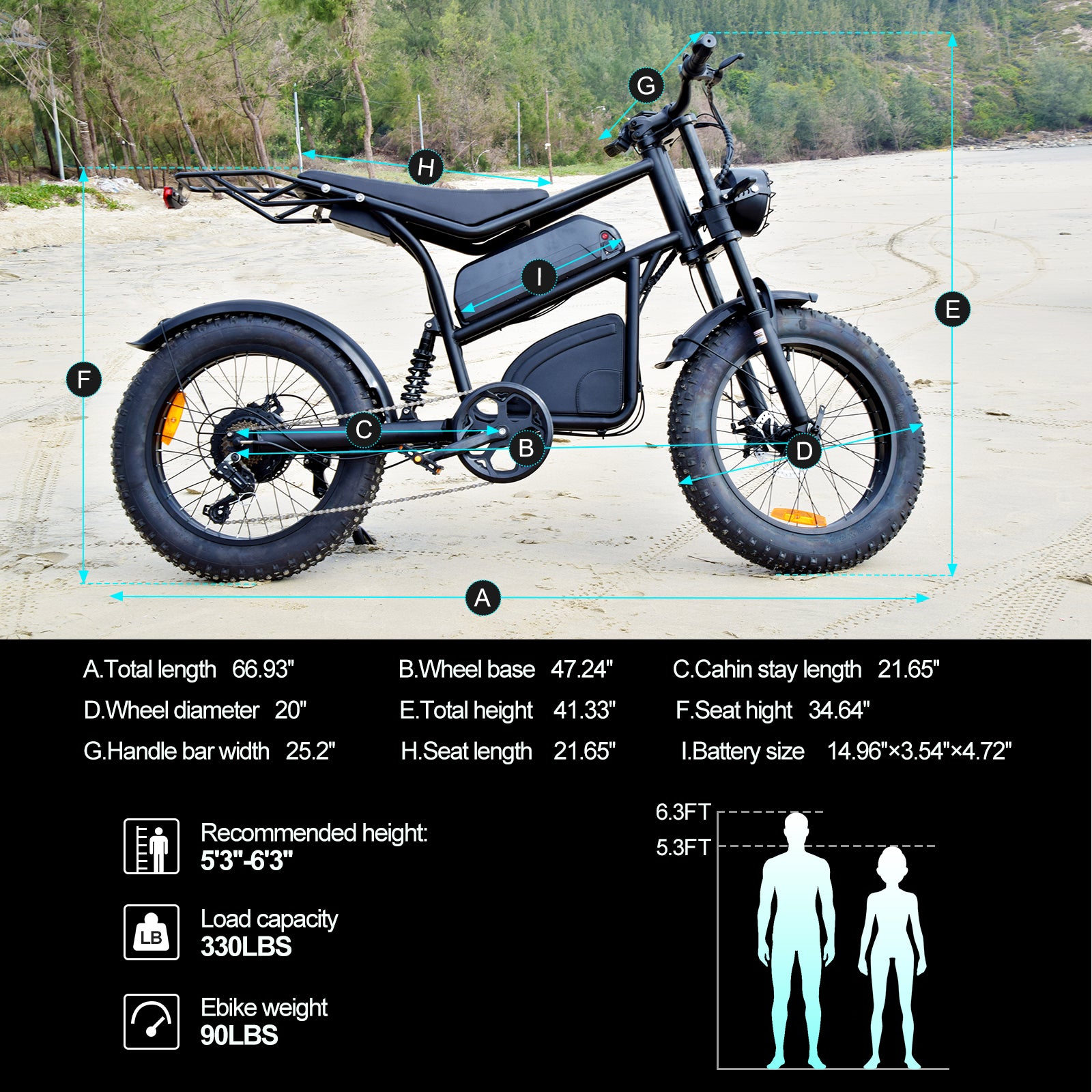 Zoonlai M22 1000W Retro Off-Road Electric Bike | Powerful All