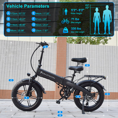 SMARTRAVEL M6 Fat Tire Folding E-Bike