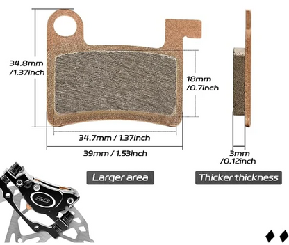 Front   Braking   pad   and   rear   braking   pad   for   Ebike   ST202
